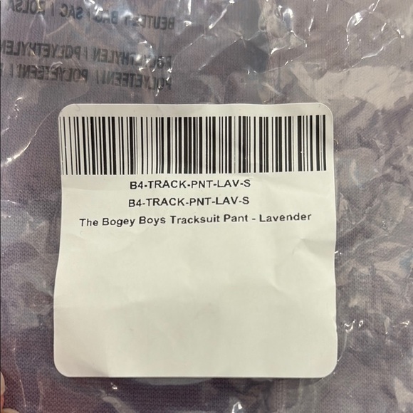 The Bogey Boys Tracksuit Track Pants Lavender Men's Size 28 NWT - Picture 9 of 11